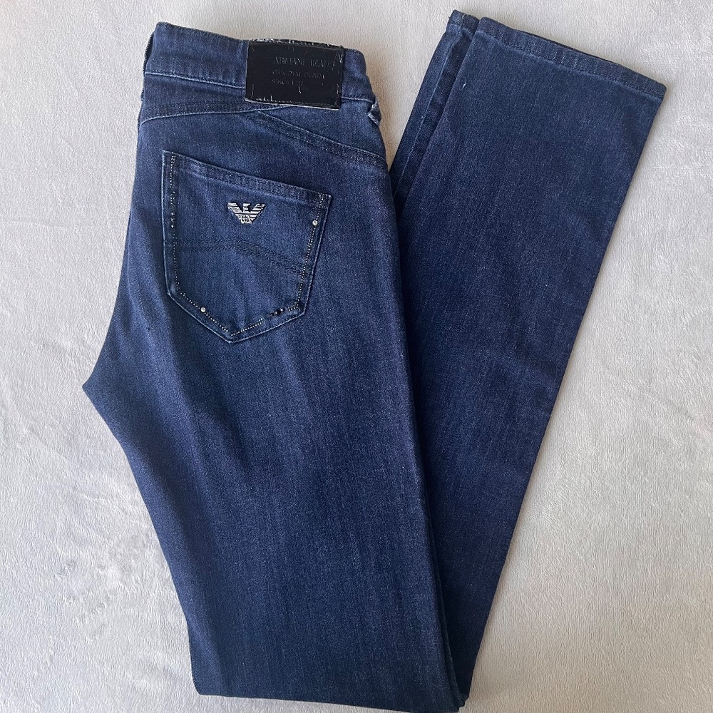 Armani Jeans Vintage Denim  w/ Decorations on the back Pockets Women's  EU-27